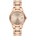 Analogue Watch - Burberry BU9126 Ladies Diamond Check Stamped Rose Gold PVD Watch