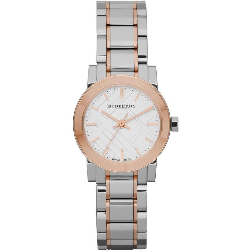 Analogue Watch - Burberry BU9205 Ladies White Rose Gold Watch