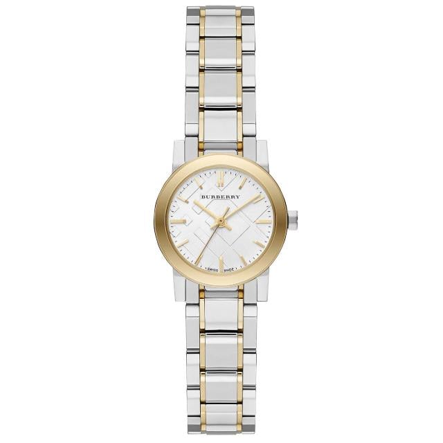 Analogue Watch - Burberry BU9217 Ladies Silver Dial Two Tone Watch