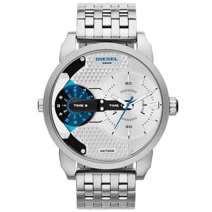 Analogue Watch - Diesel DZ7305 Men's Mini Daddy Silver Watch