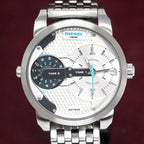 Analogue Watch - Diesel DZ7305 Men's Mini Daddy Silver Watch