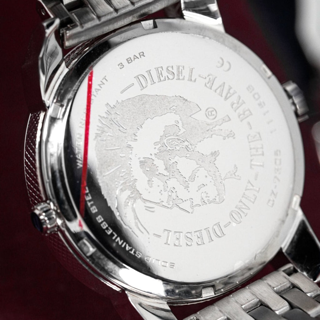 Analogue Watch - Diesel DZ7305 Men's Mini Daddy Silver Watch