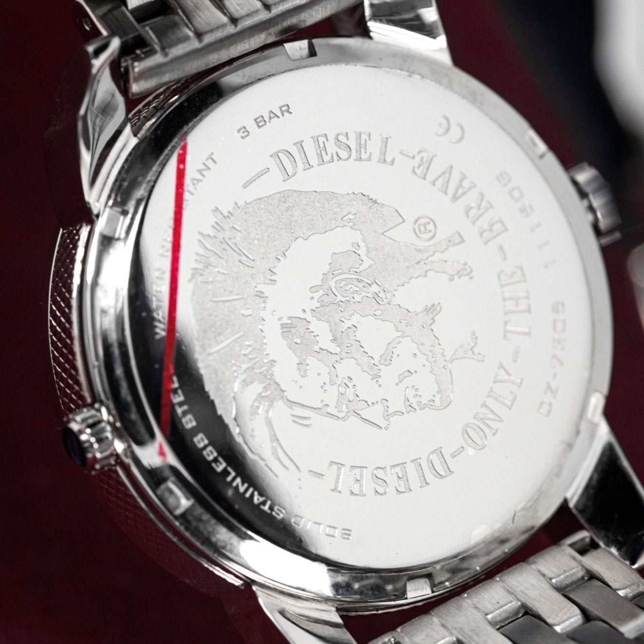 Analogue Watch - Diesel DZ7305 Men's Mini Daddy Silver Watch