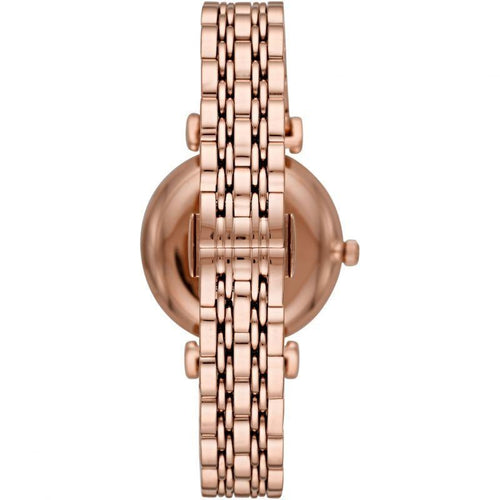 Analogue Watch - Emporio Armani AR11244 Ladies Rose Gold Glitz Watch