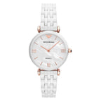 Analogue Watch - Emporio Armani AR1486 Ladies White Watch