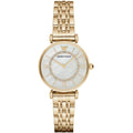 Analogue Watch - Emporio Armani AR1907 Ladies Mother Of Pearl Gold Watch