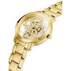 Analogue Watch - Guess GW0300L2 Ladies Quattro Clear Gold Watch