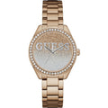 Analogue Watch - Guess W0987L3 Ladies Rose Gold Glitter Girl Watch