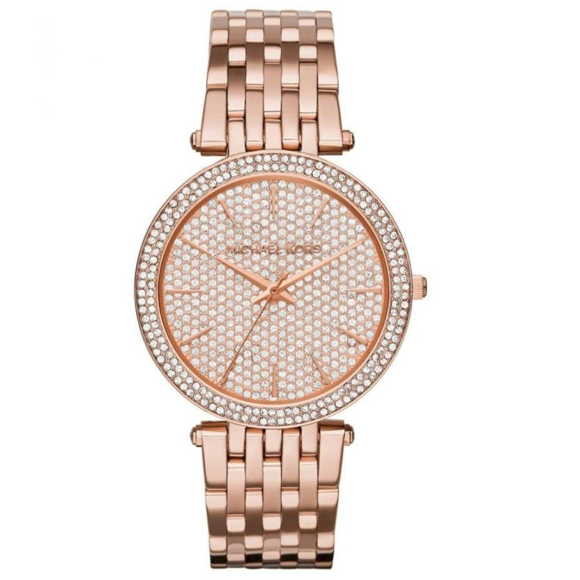 Analogue Watch - Michael Kors MK3439 Ladies Darci Rose Gold Pave Watch