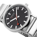 Analogue Watch - Mondaine Classic Unisex Black Watch A660.30314.16SBW