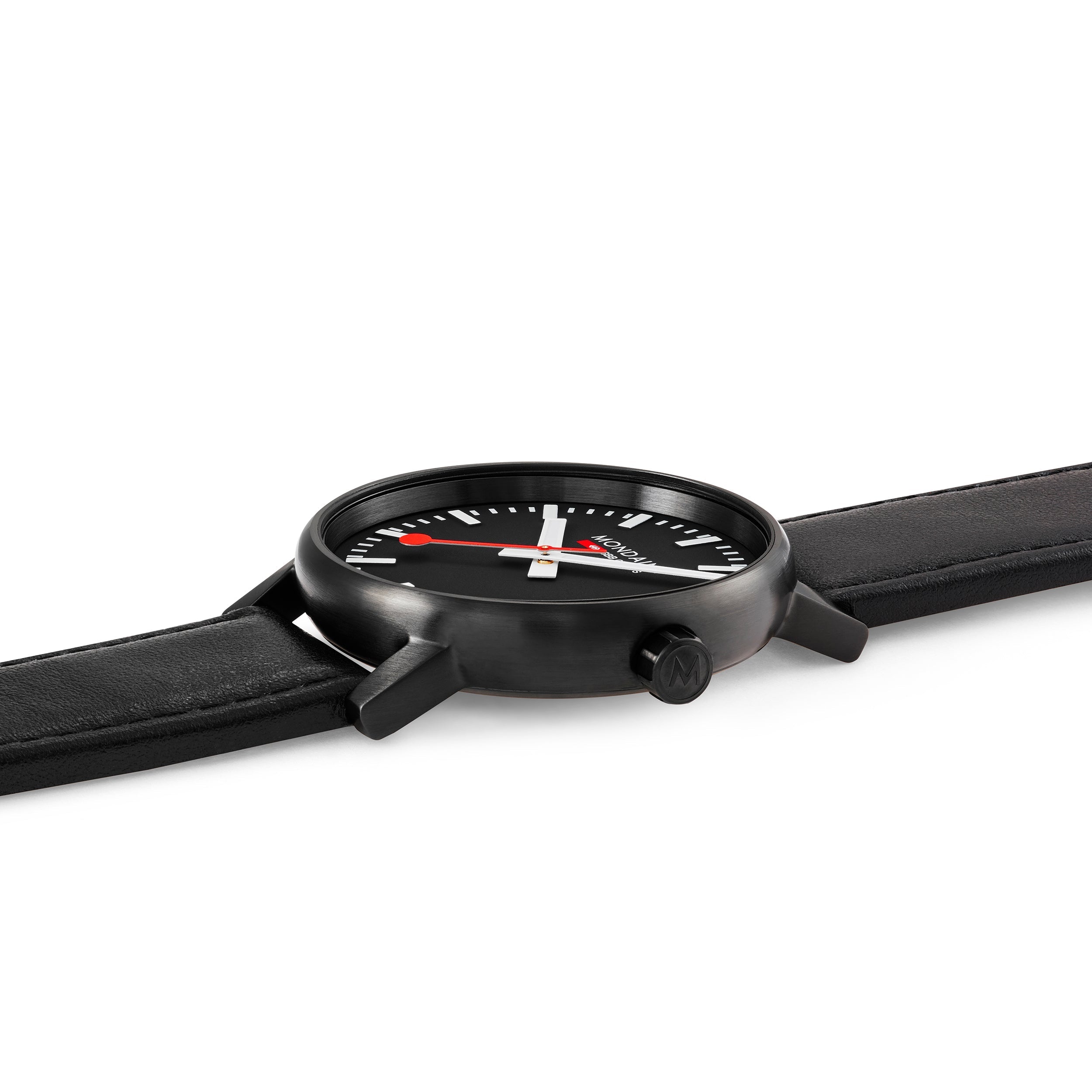 Analogue Watch - Mondaine Evo2 Unisex Black Watch MSE.40121.LB
