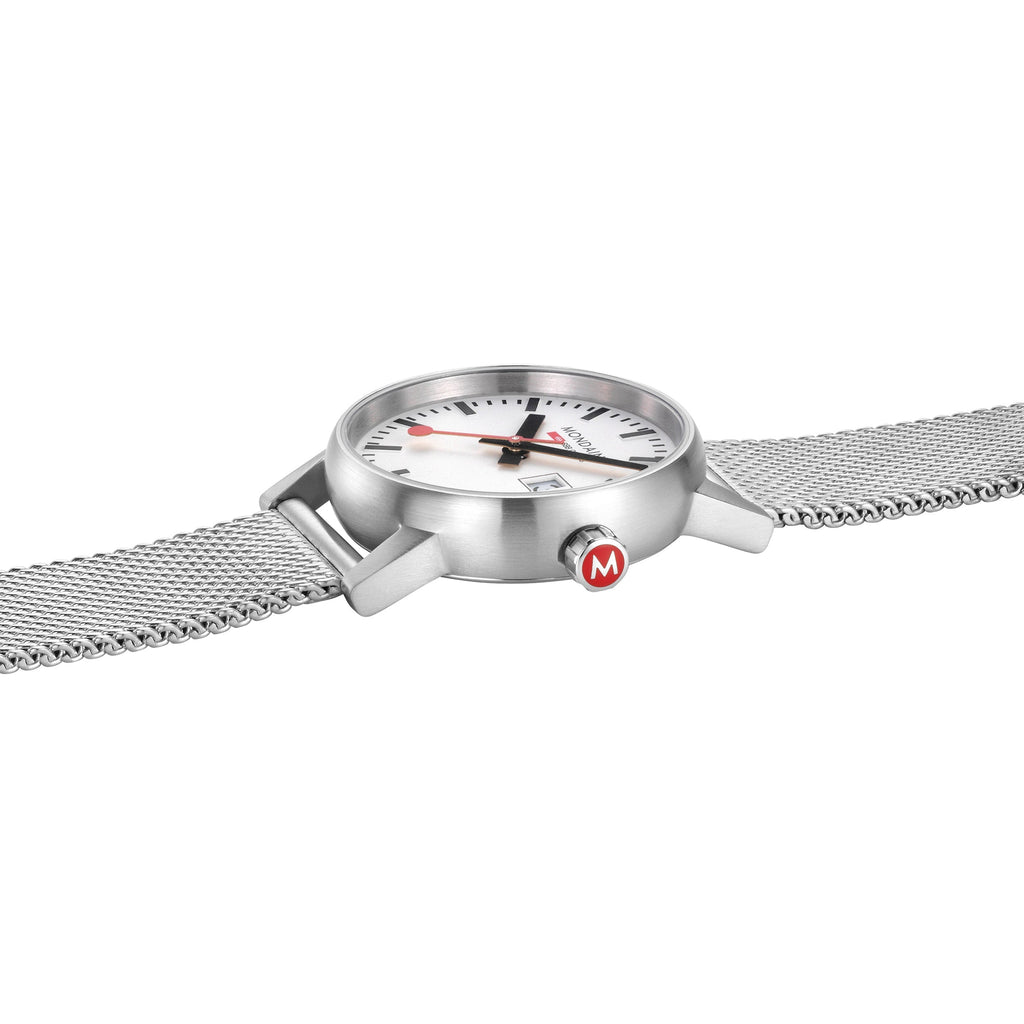 Analogue Watch - Mondaine Evo2 Unisex White Watch MSE.30210.SM