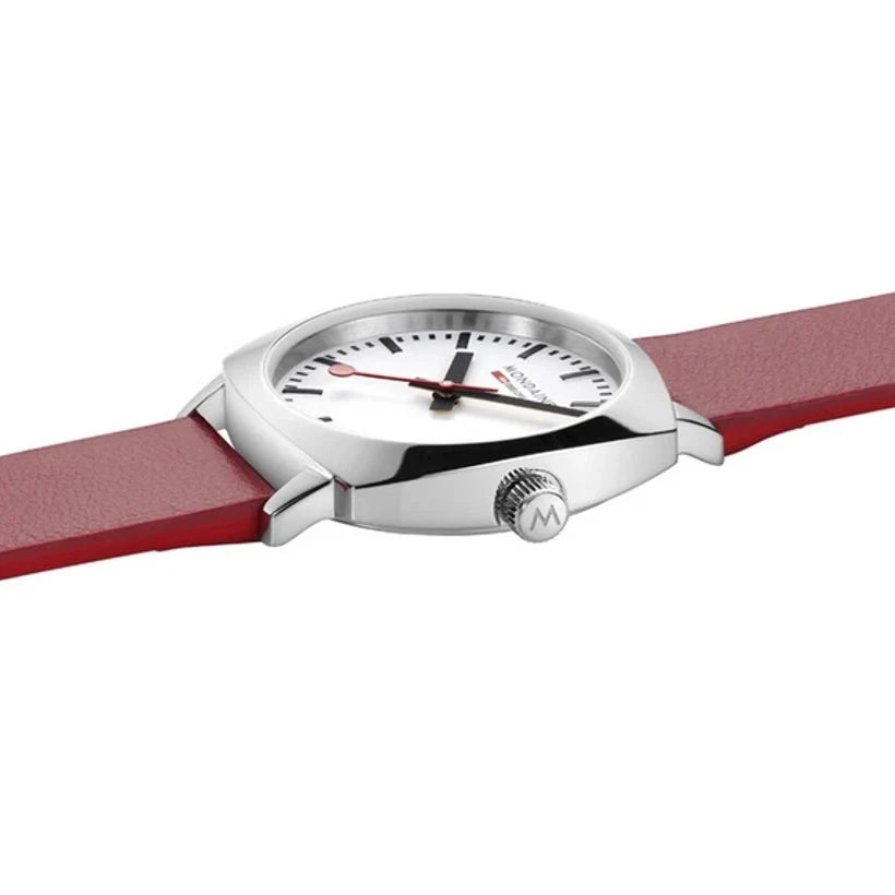Analogue Watch - Mondaine Petite Cushion Square Ladies Black Watch MSL.31110.LCV