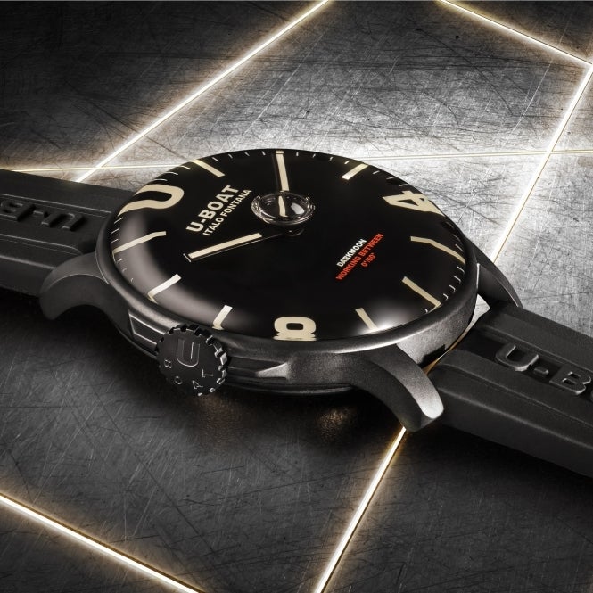 Analogue Watch - U-Boat 8464/B Men's Black Darkmoon Watch