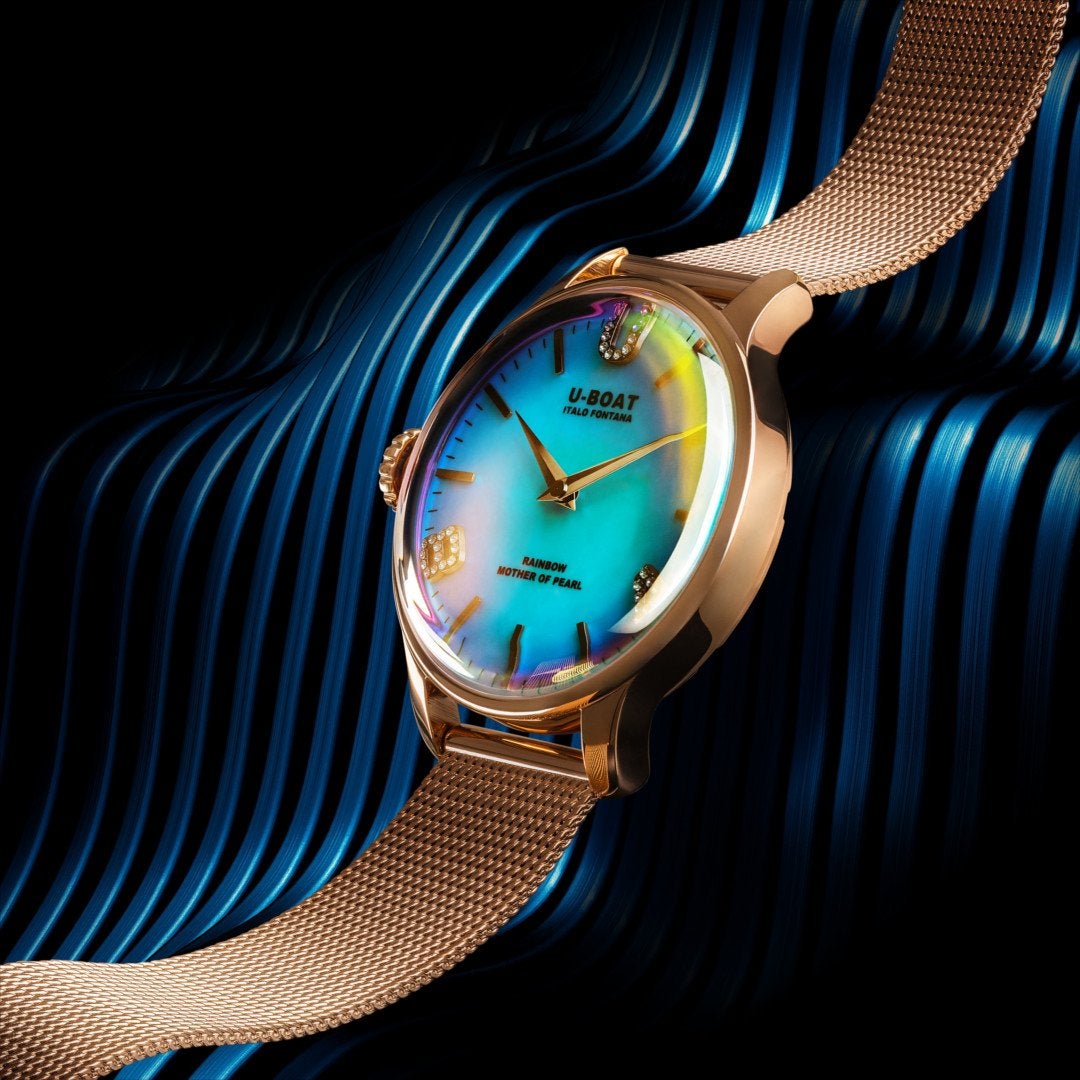 Analogue Watch - U-Boat 8475/MT Ladies Gold Rainbow Watch