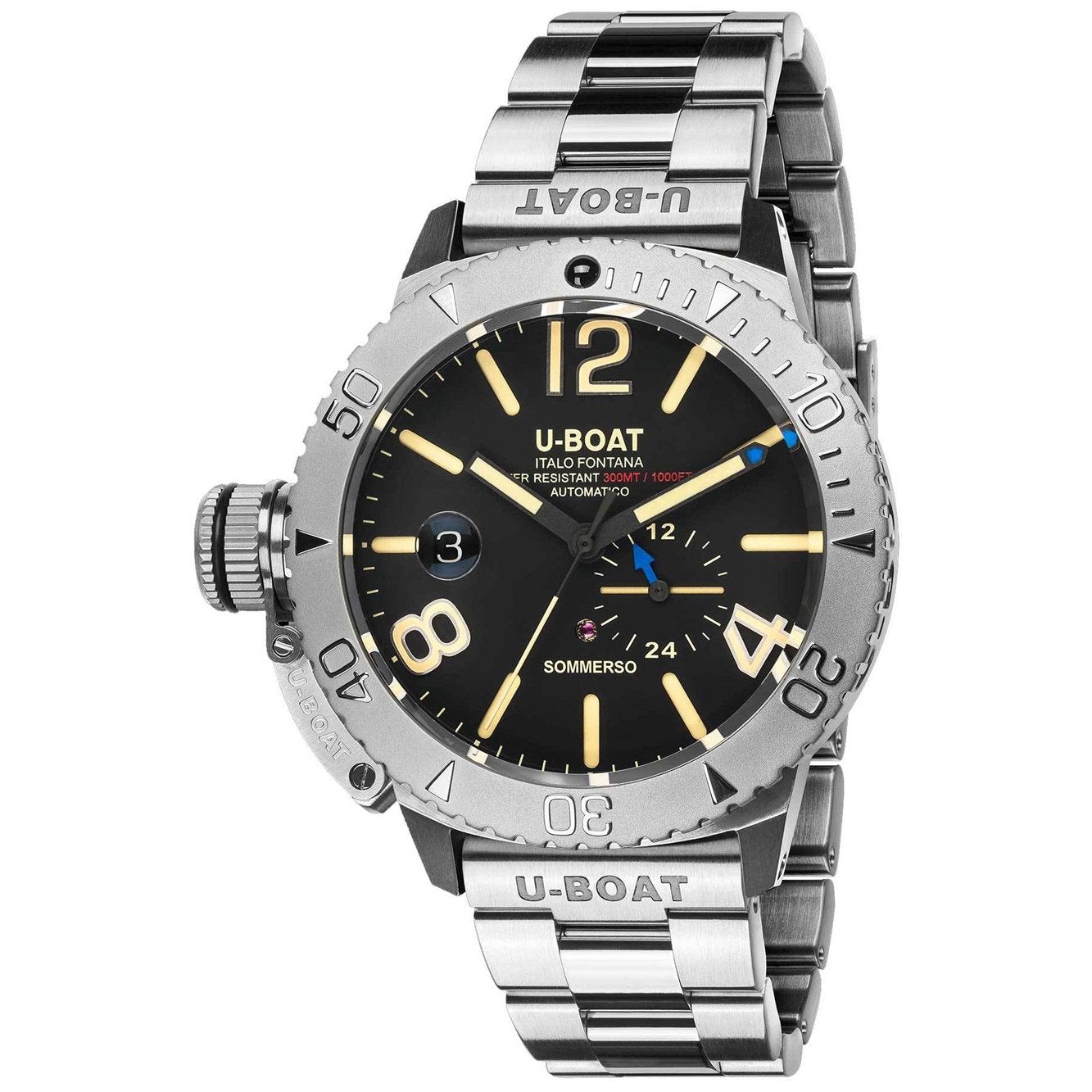 Analogue Watch - U-Boat 9007/A/MT Men's Black Sommerso Watch