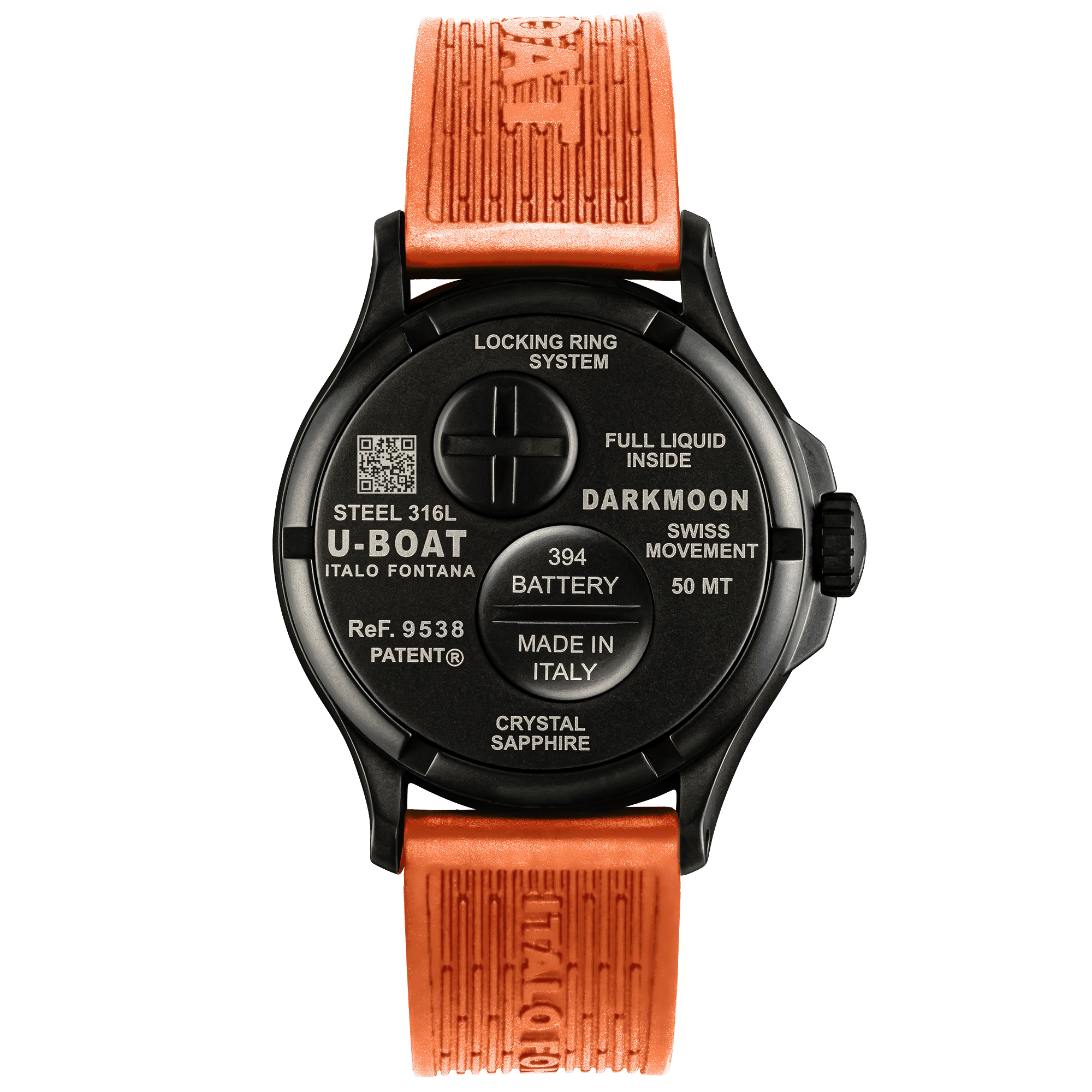 Analogue Watch - U-Boat Capsoil Darkmoon Men's Orange Watch 9538