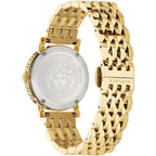 Analogue Watch - Versace Greca Glass Ladies Gold Watch VEU300621