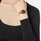 Analogue Watch - Versace Greca Glass Ladies Gold Watch VEU300621