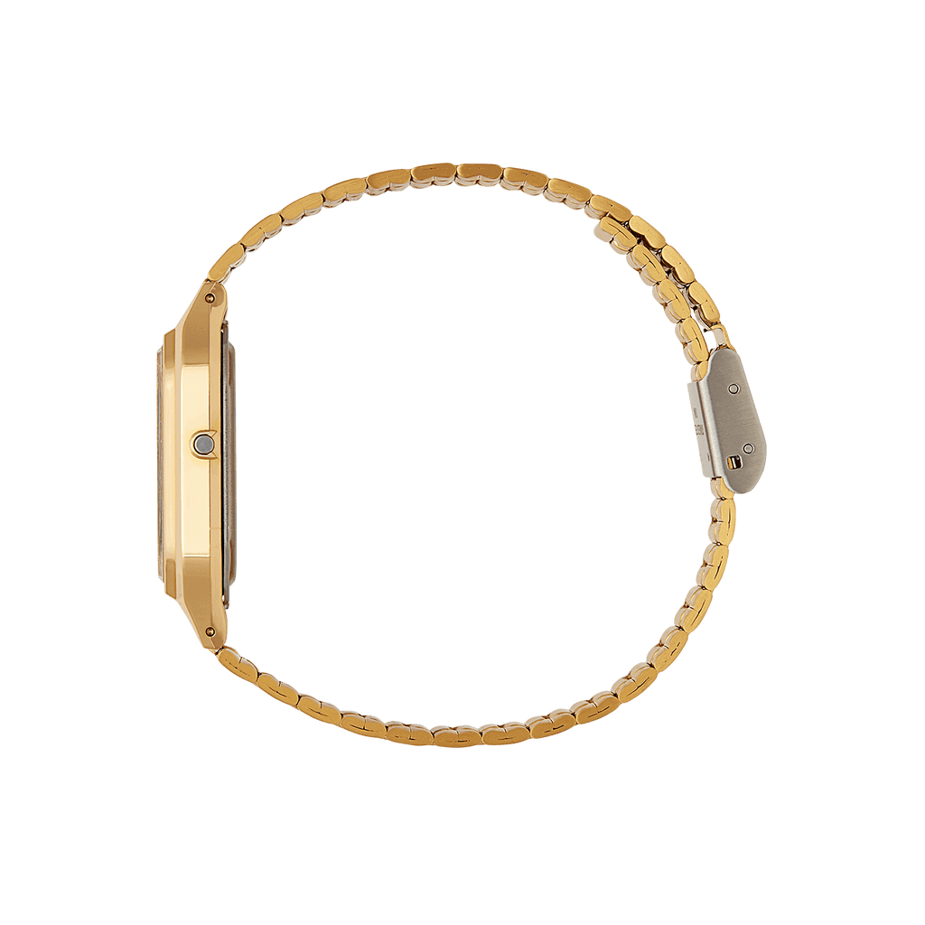 Casio Watch Vintage Retro Dual Time Gold