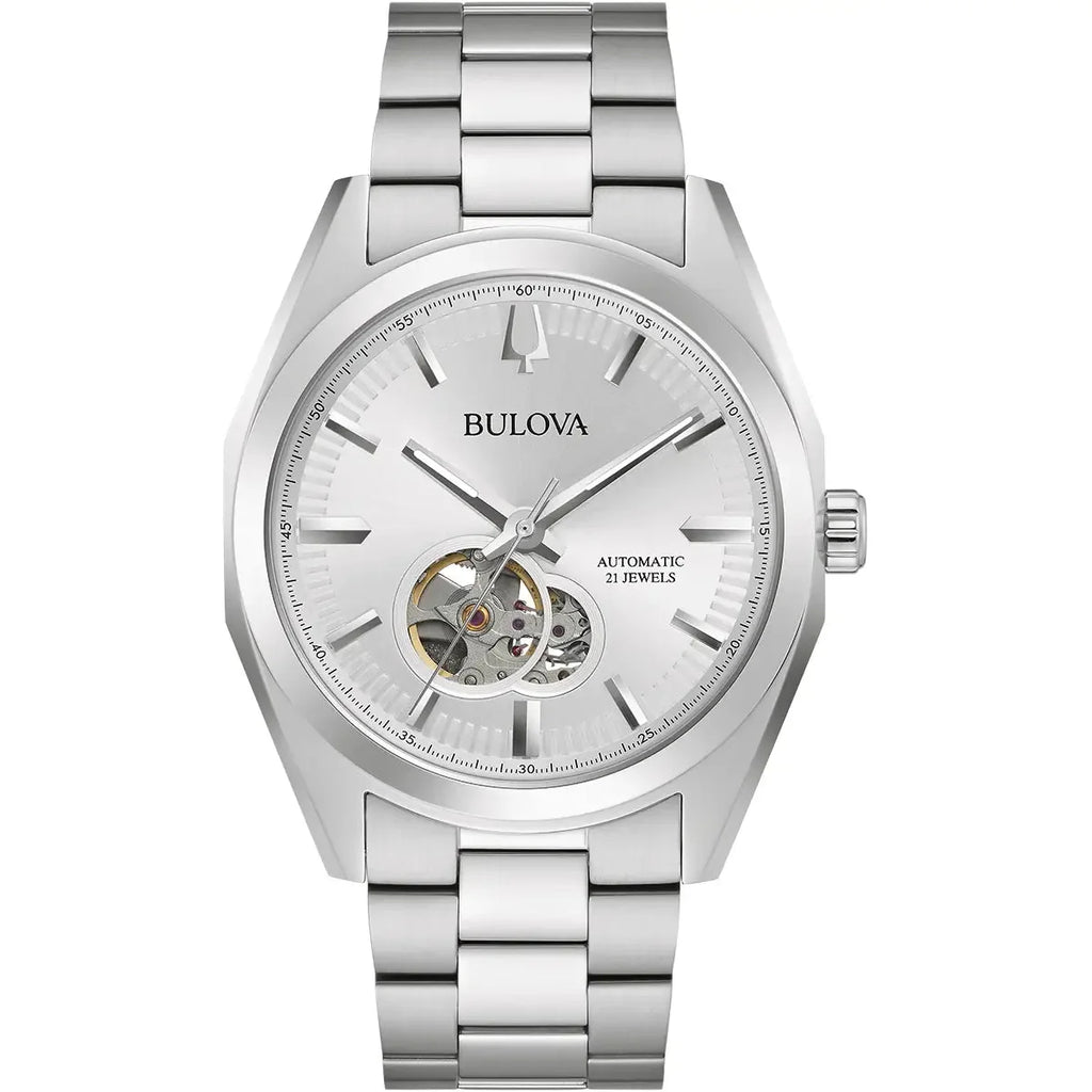 Automatic Watch - Bulova Surveyor Auto Men's Silver Watch 96A274