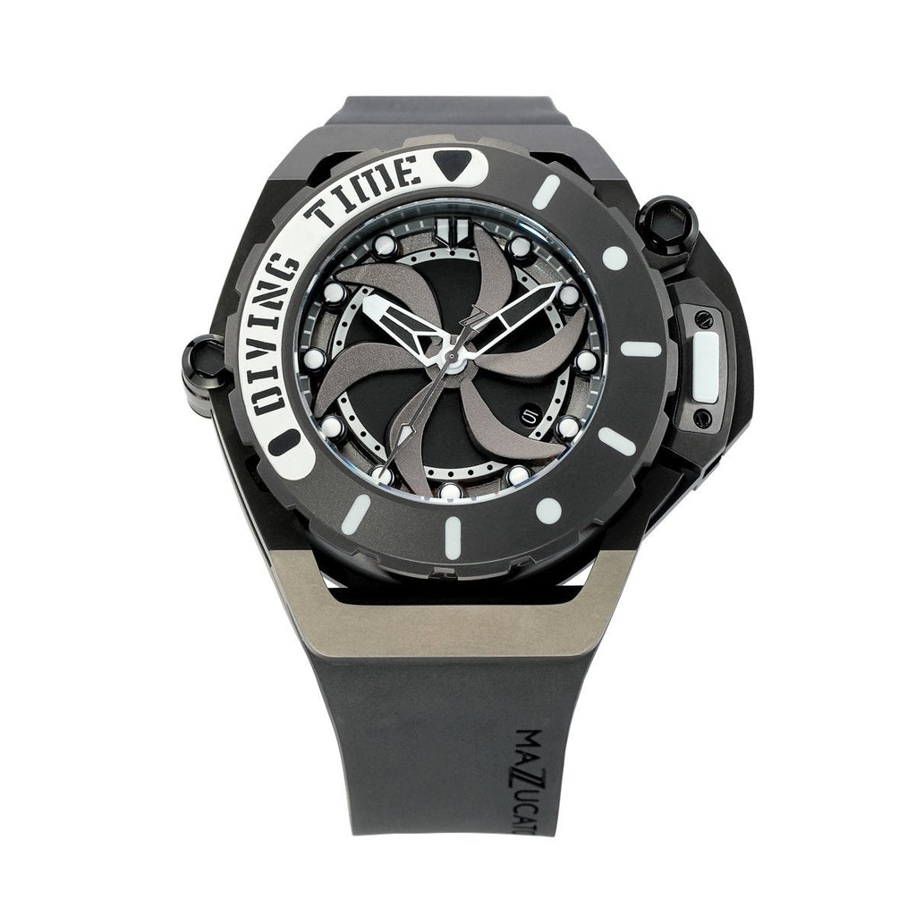 Automatic Watch - Mazzucato Black Rim Scuba Automatic Watch SUB02-BKCG9
