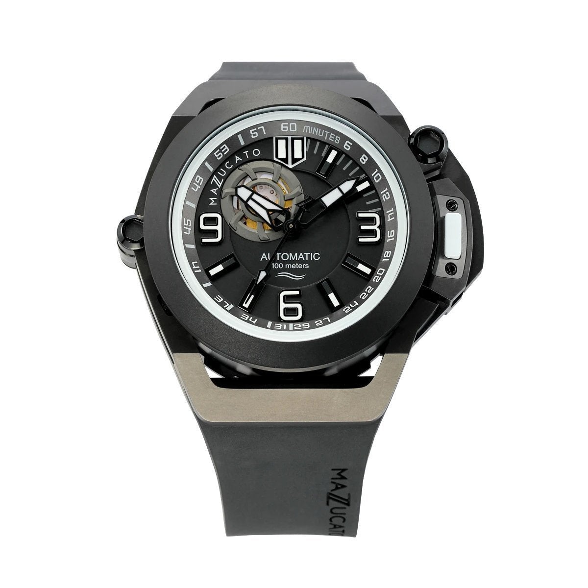 Automatic Watch - Mazzucato Black Rim Scuba Automatic Watch SUB02-BKCG9