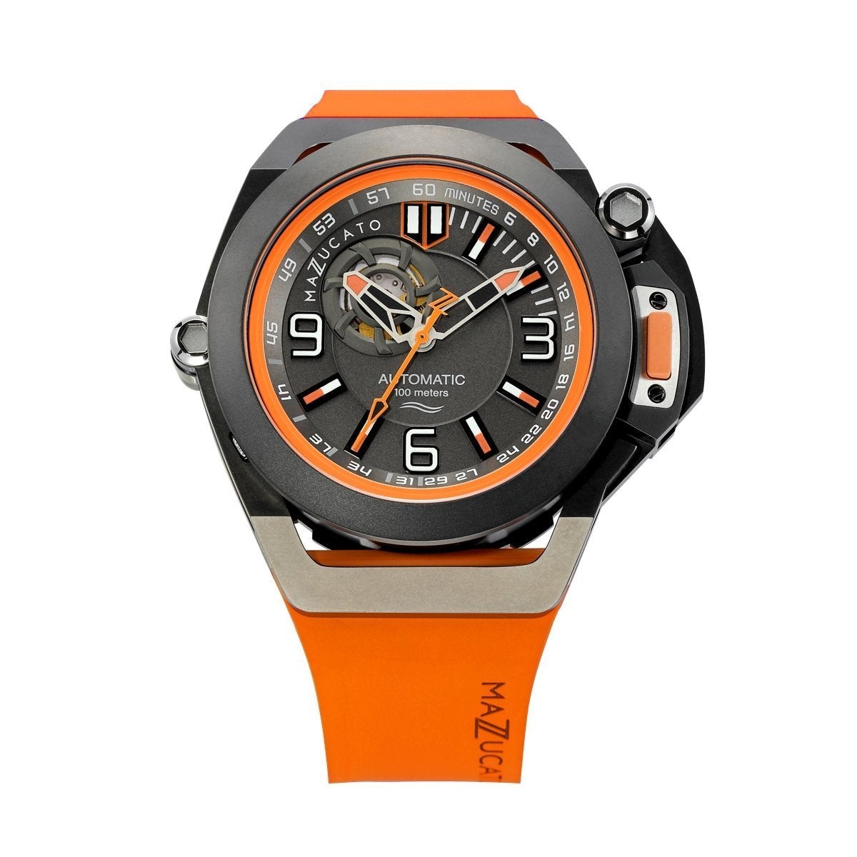 Automatic Watch - Mazzucato Orange Rim Scuba Automatic Watch SUB04-ORCG9