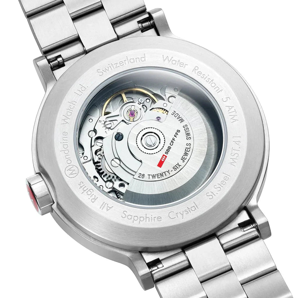 Automatic Watch - Mondaine Original Automatic Men's White Watch MST.4161B.SJ