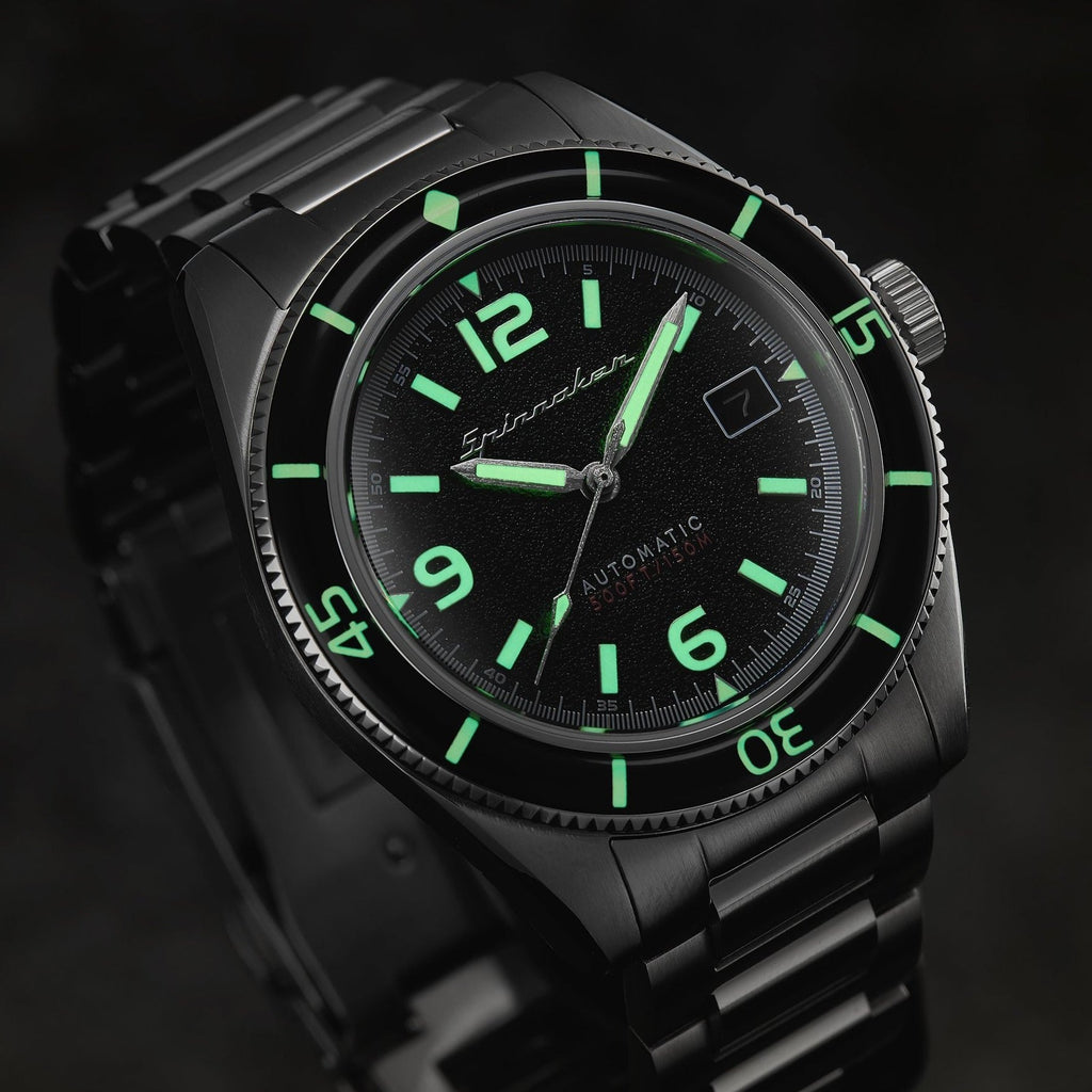 Automatic Watch - Spinnaker Men's Midnight Black Fleuss Watch SP-5055-44