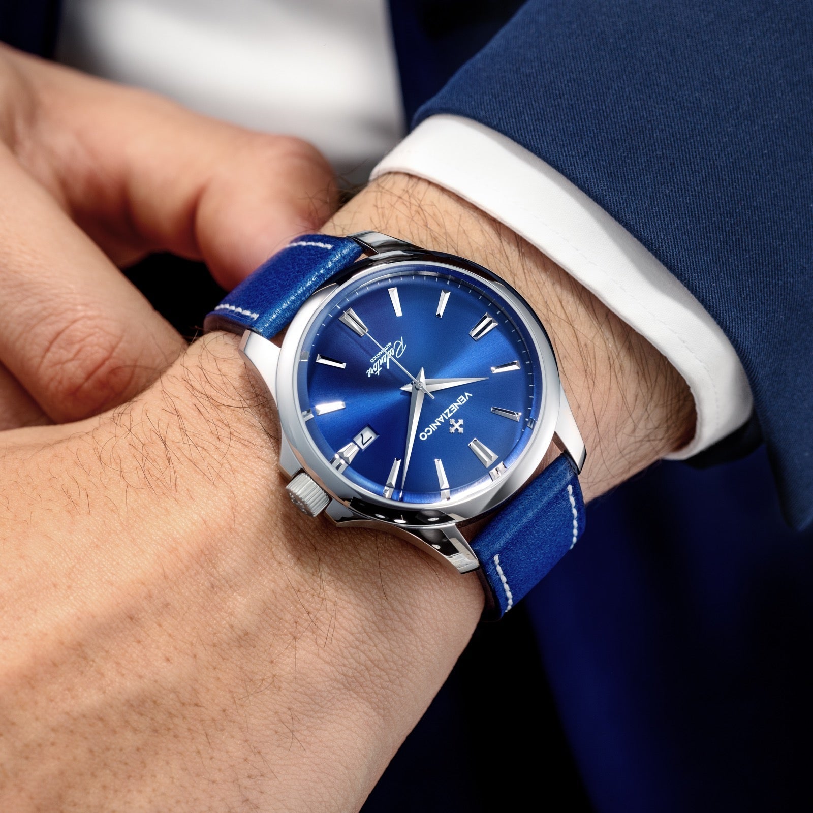 Automatic Watch - Venezianico 1221502 Redentore 40 Men's Blue Watch