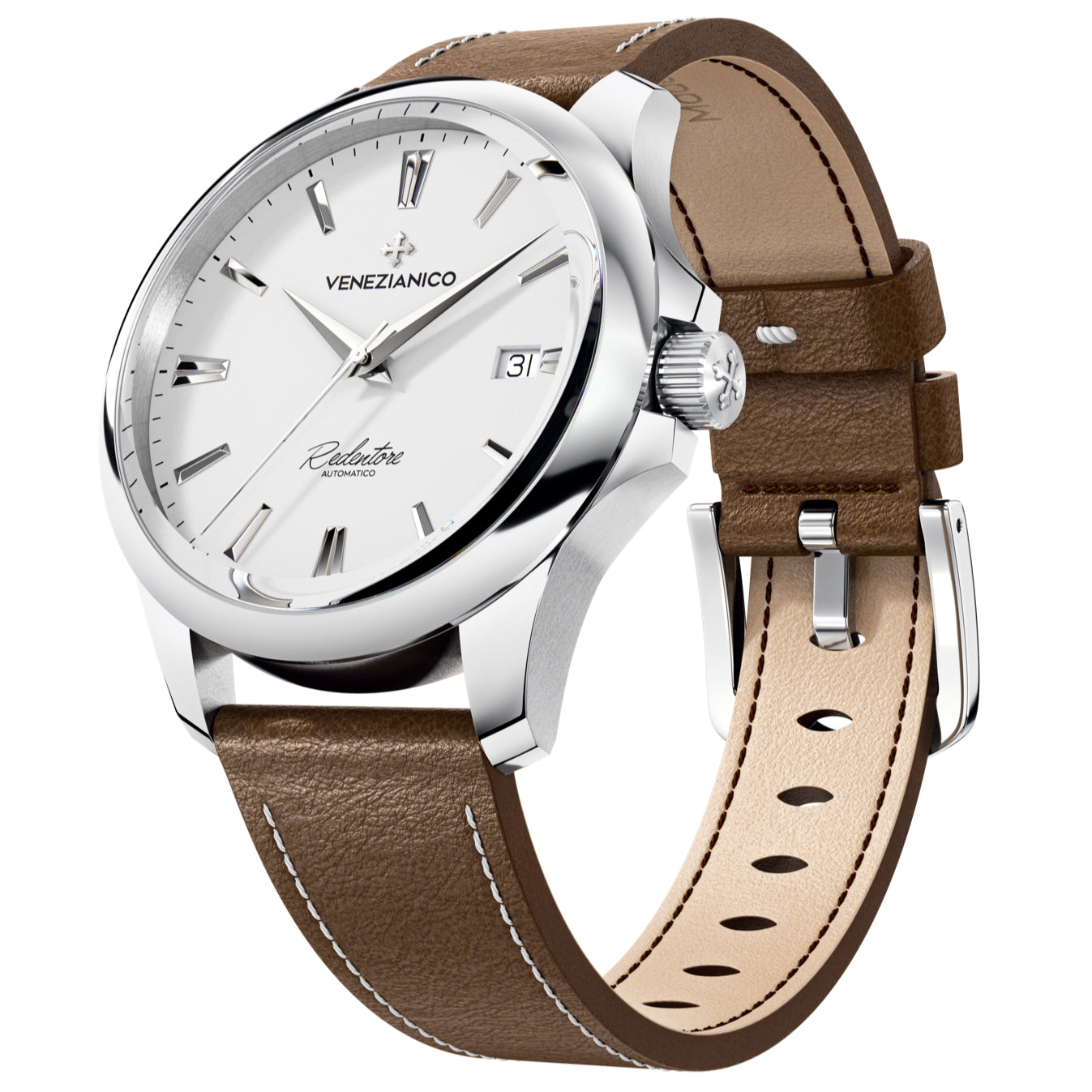 Automatic Watch - Venezianico 1221505 Redentore 40 Men's White Watch