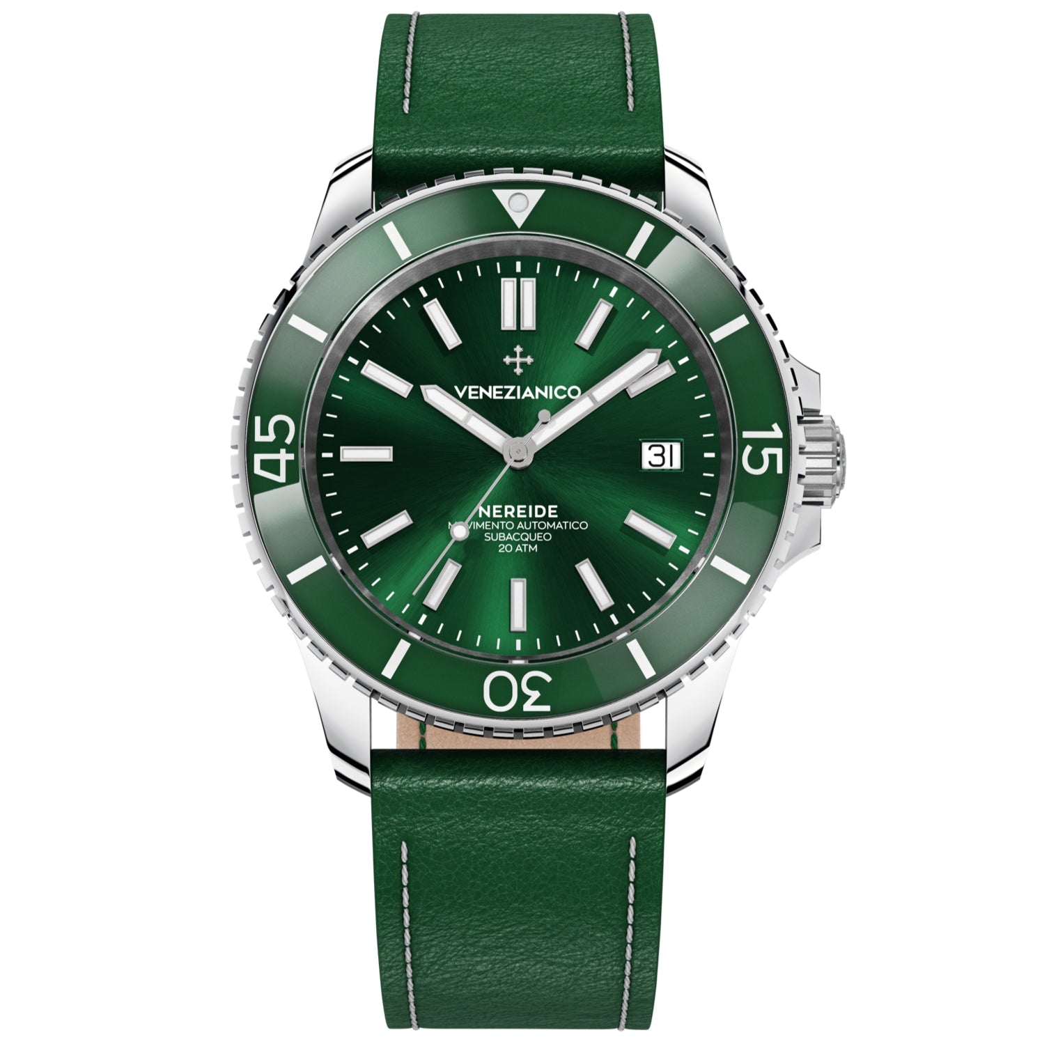 Automatic Watch - Venezianico 3321501 Nereide 42 Men's Green Watch
