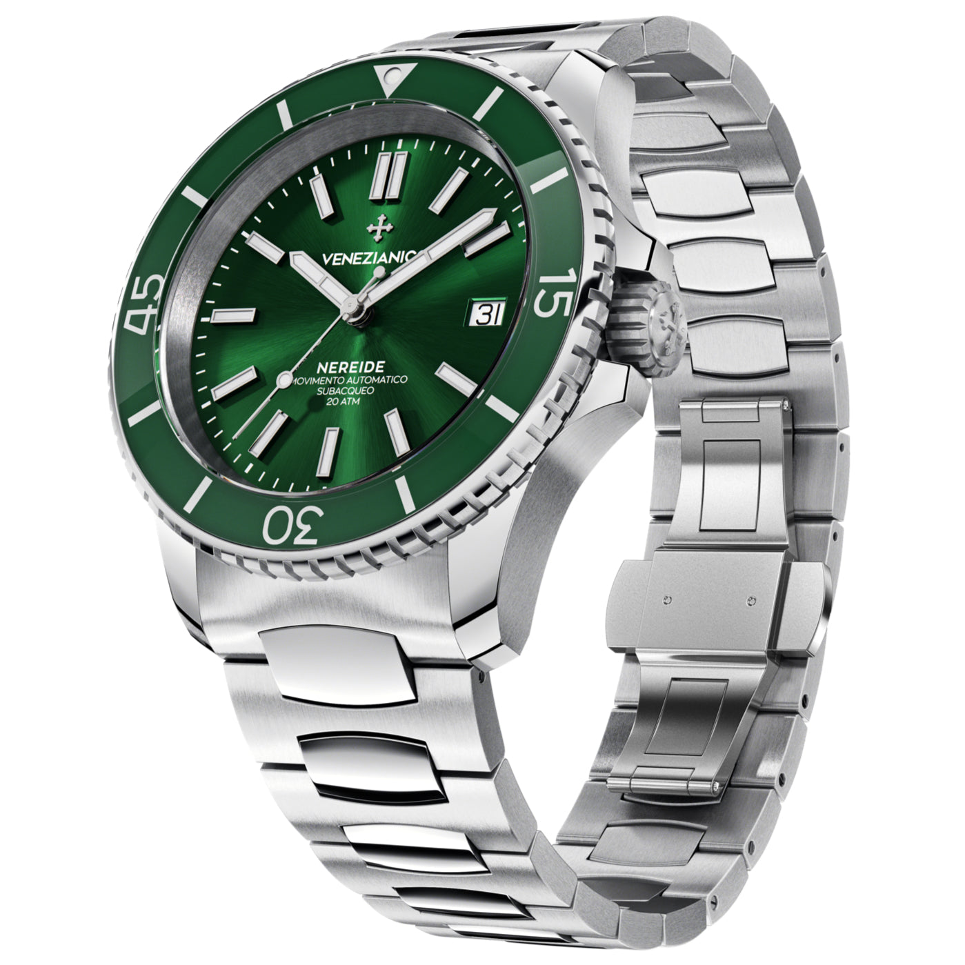 Automatic Watch - Venezianico 3321501C Nereide 42 Men's Green Watch