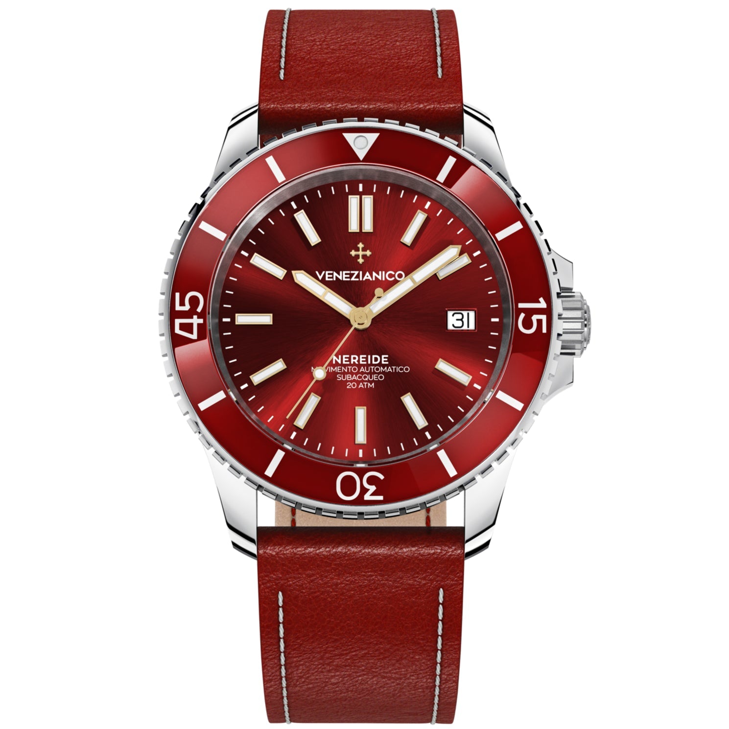 Automatic Watch - Venezianico 3321503 Nereide 42 Men's Red Watch