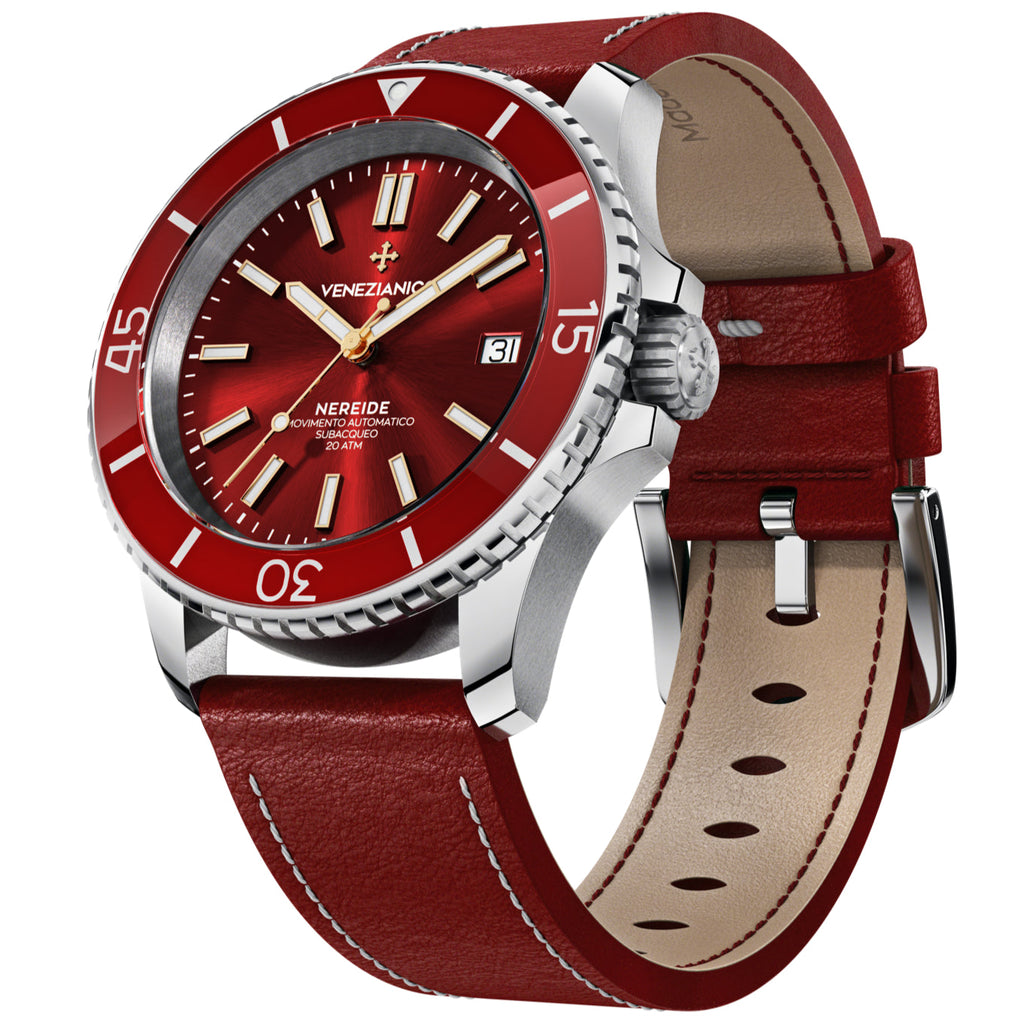 Automatic Watch - Venezianico 3321503 Nereide 42 Men's Red Watch