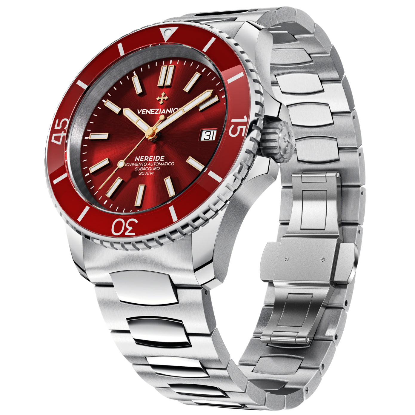 Automatic Watch - Venezianico 3321503C Nereide 42 Men's Red Watch