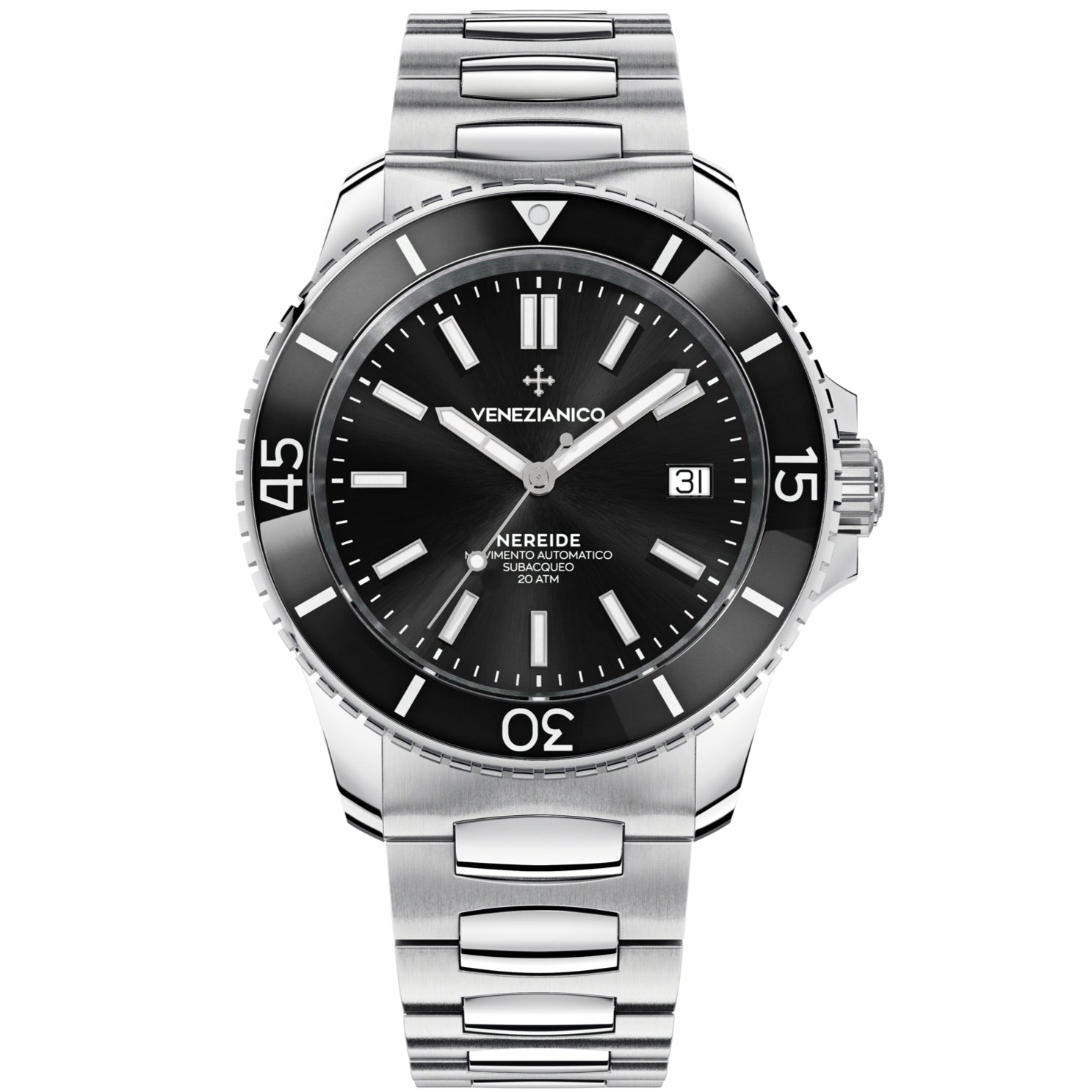 Automatic Watch - Venezianico 3321504C Nereide 42 Men's Black Watch