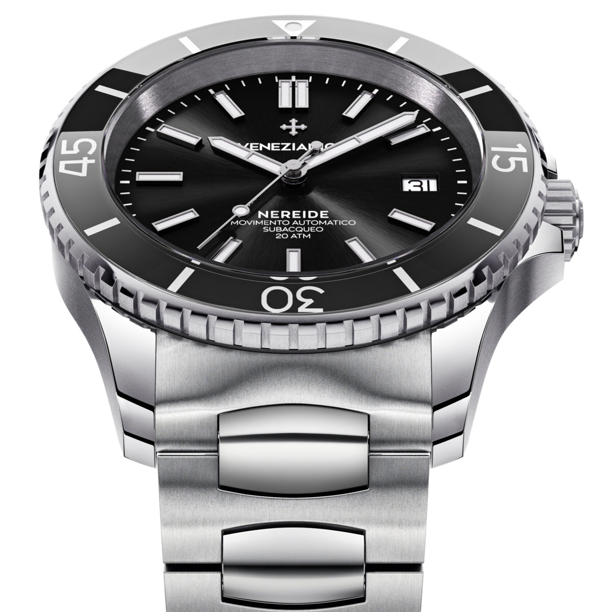 Automatic Watch - Venezianico 3321504C Nereide 42 Men's Black Watch