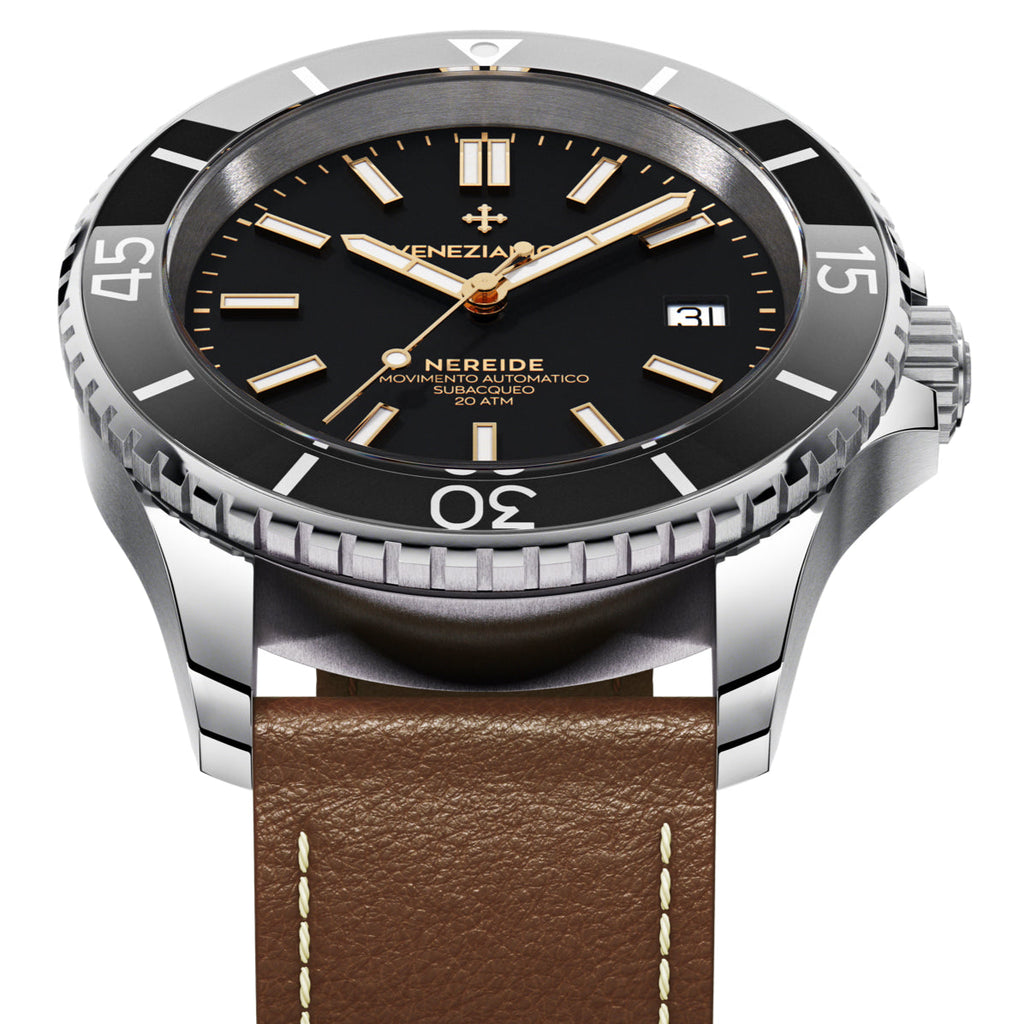 Automatic Watch - Venezianico 3321505 Nereide 42 Men's Black Watch
