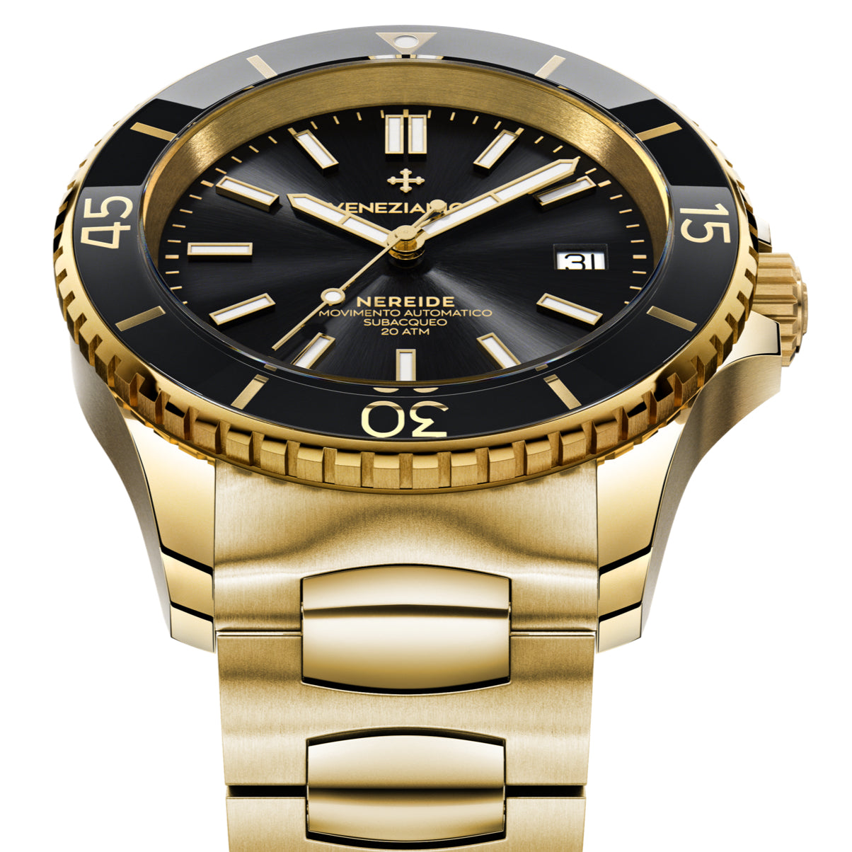 Automatic Watch - Venezianico 3321508C Nereide 42 Men's Gold Watch