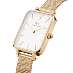 Daniel Wellington Quadro Pressed Evergold Ladies White Watch