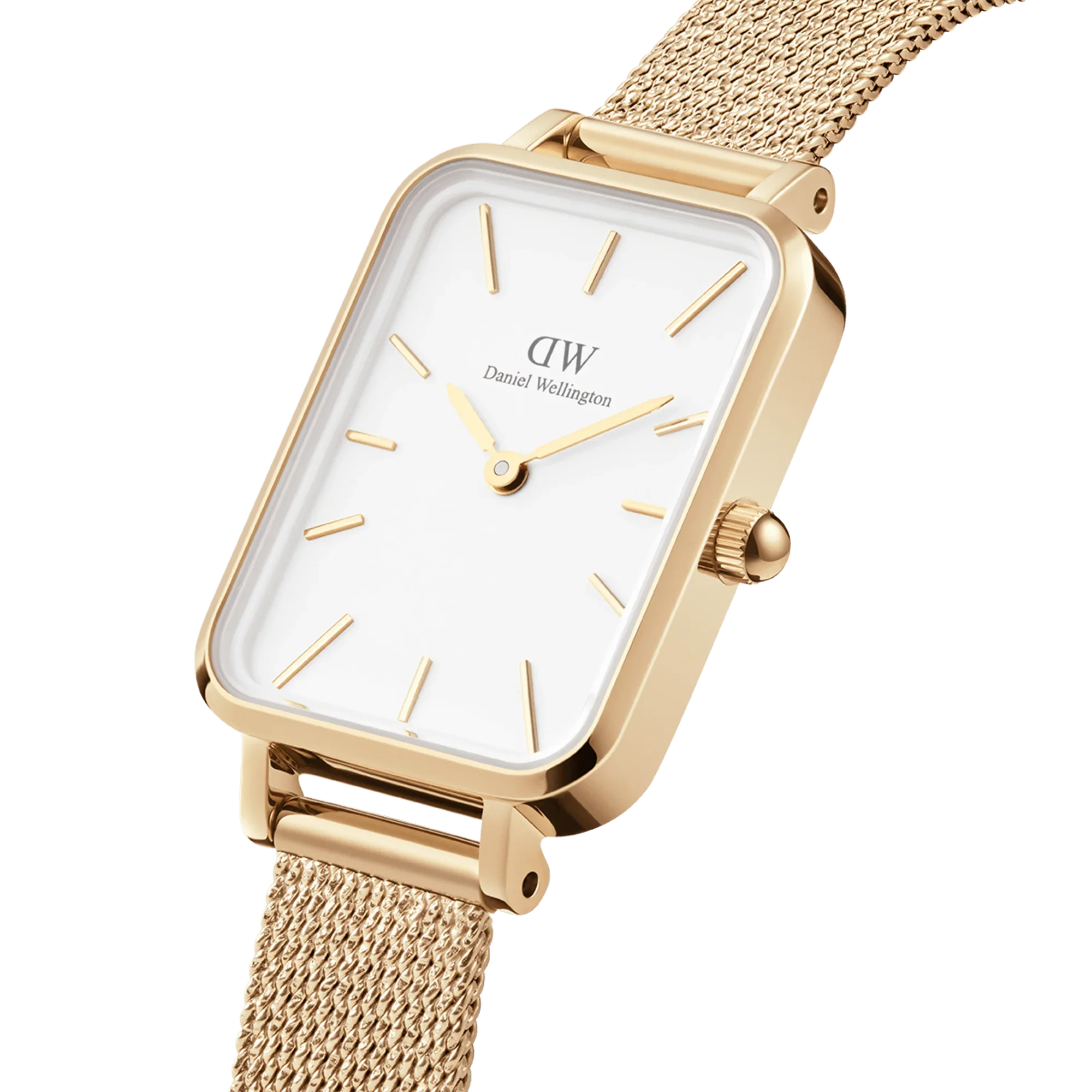Daniel Wellington Quadro Pressed Evergold Ladies White Watch