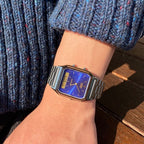 Casio Watch Vintage Retro Dual Time Blue