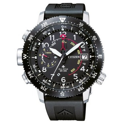 Citizen Men's Watch Eco-Drive Diver Marine Promaster Black Red