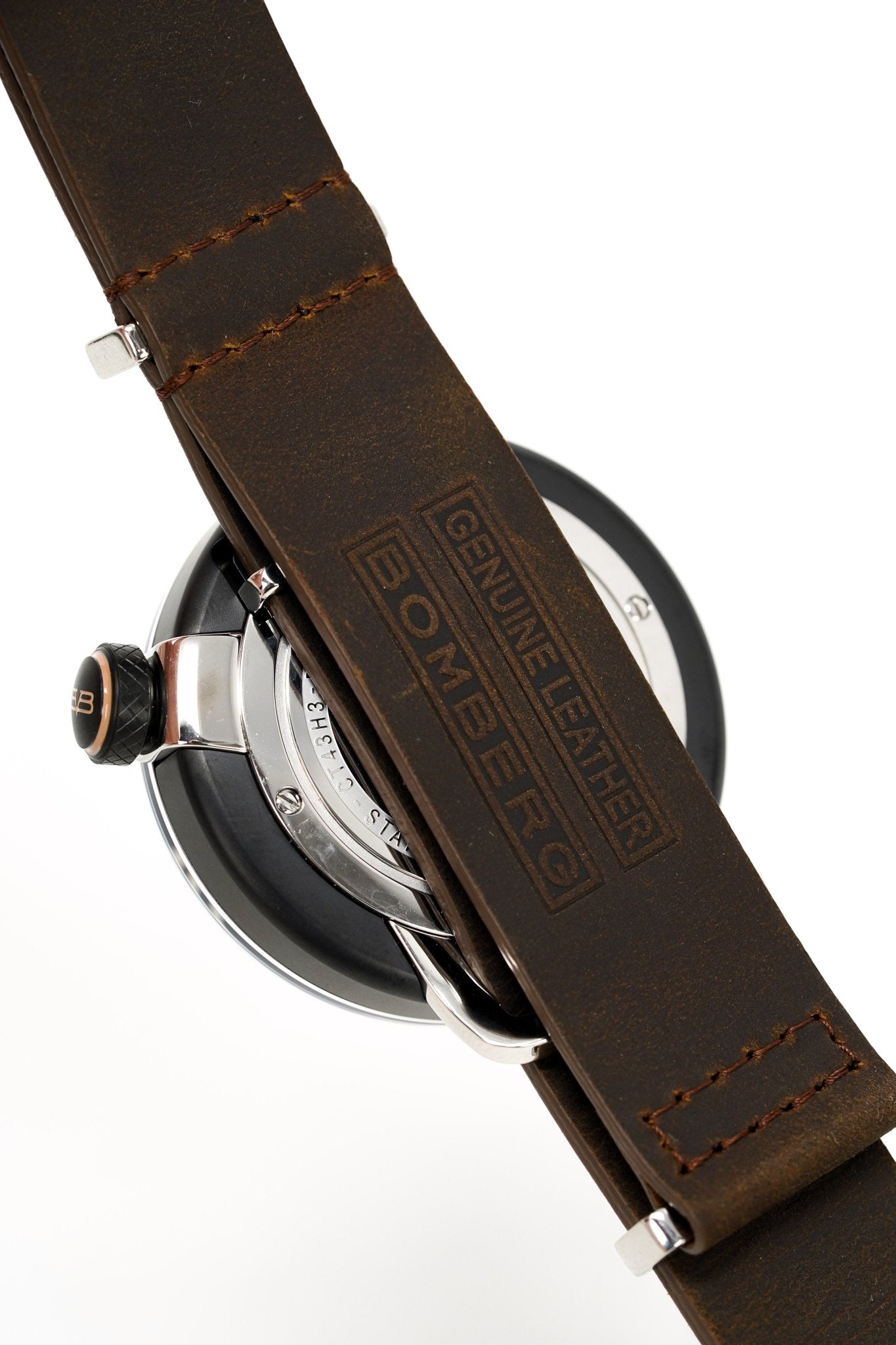 Bomberg Men's Watch BB-01 Black PVD Brown CT43H3PBA.04-1.9 - WatchPilot