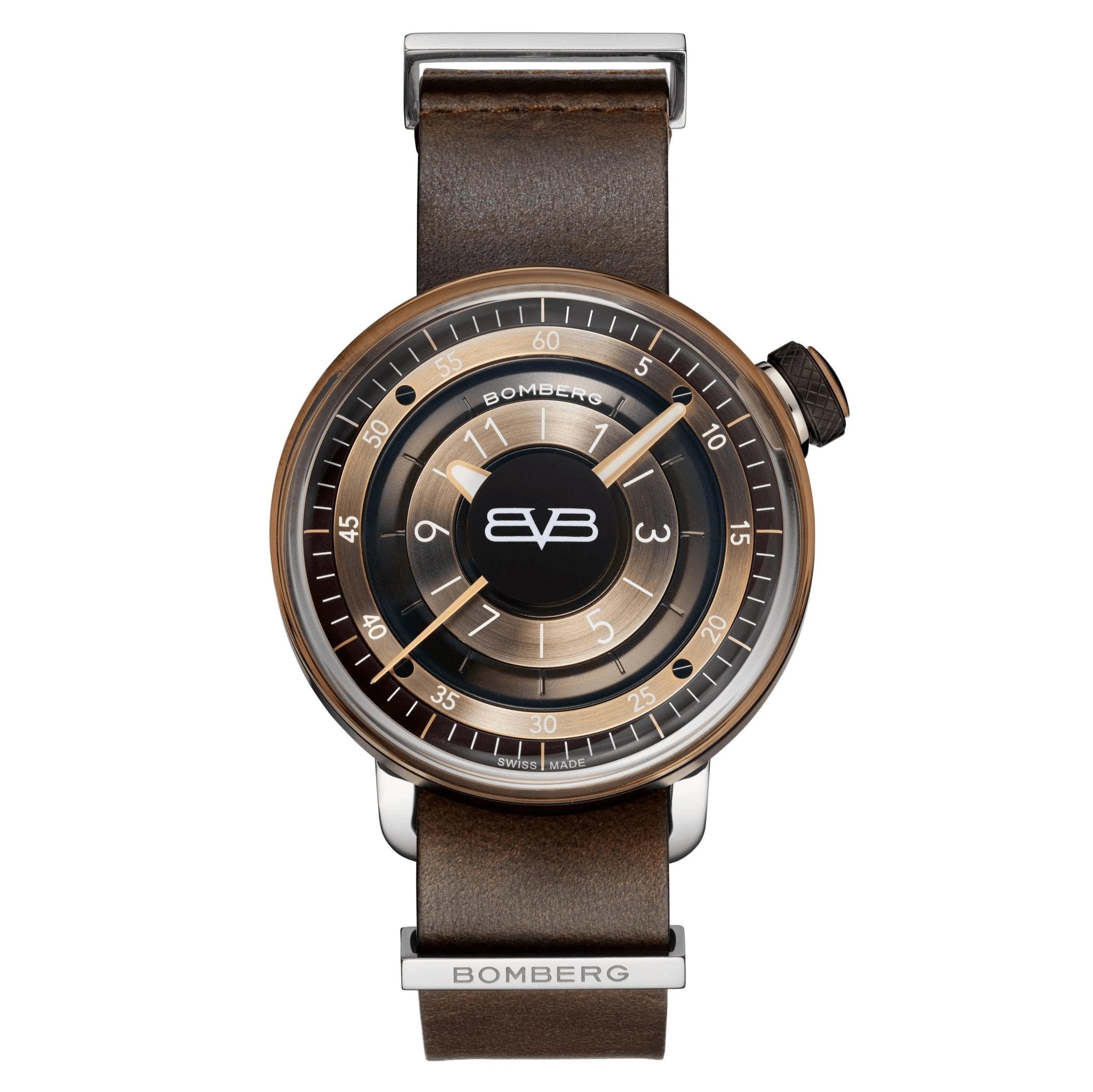 Bomberg Men's Watch BB-01 Black PVD Brown CT43H3PBA.04-1.9 - WatchPilot