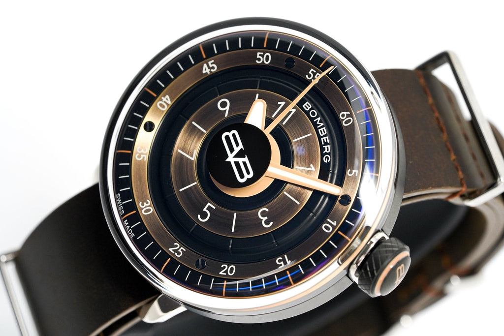 Bomberg Men's Watch BB-01 Black PVD Brown CT43H3PBA.04-1.9 - WatchPilot