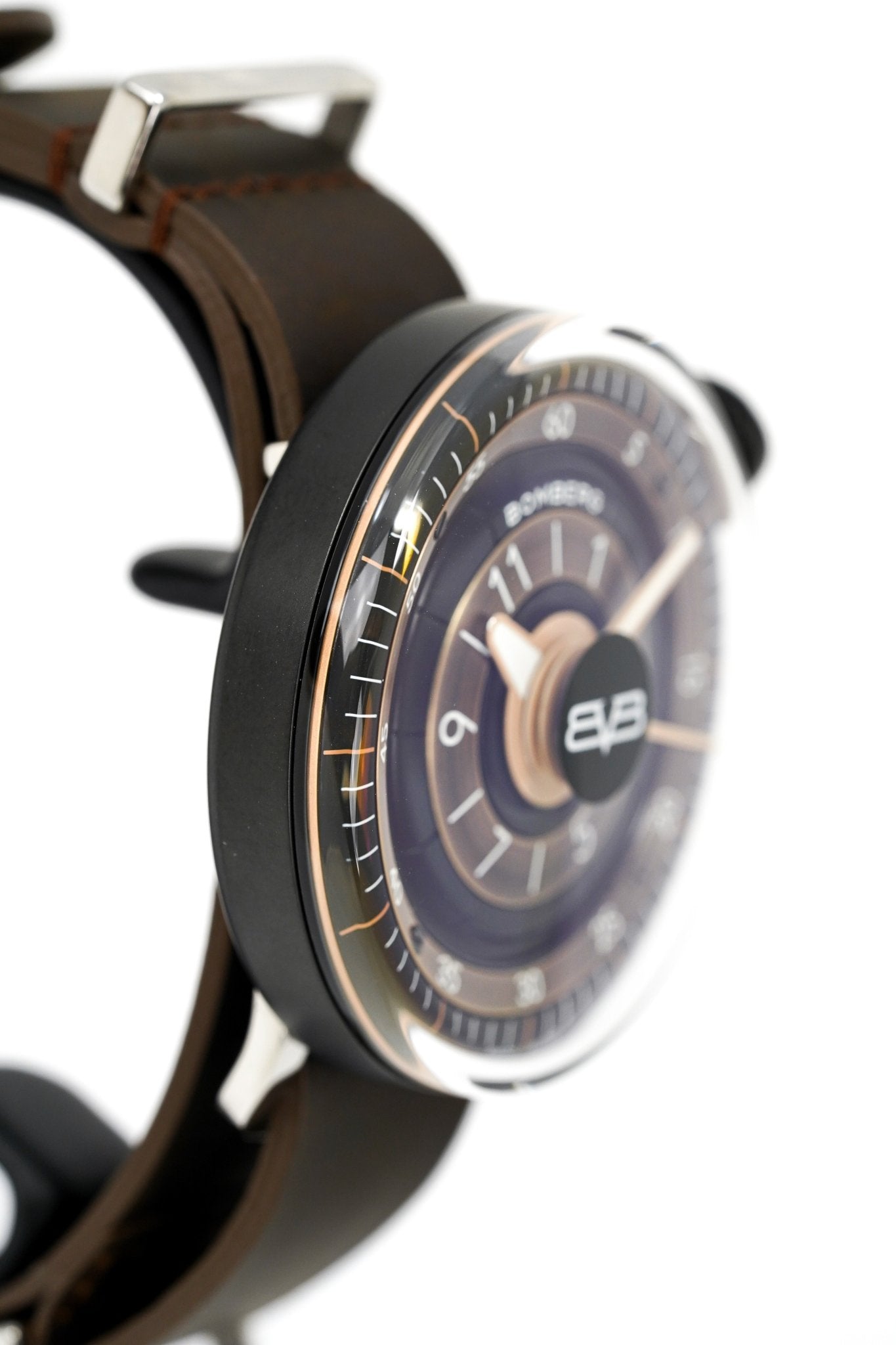 Bomberg Men's Watch BB-01 Black PVD Brown CT43H3PBA.04-1.9 - WatchPilot