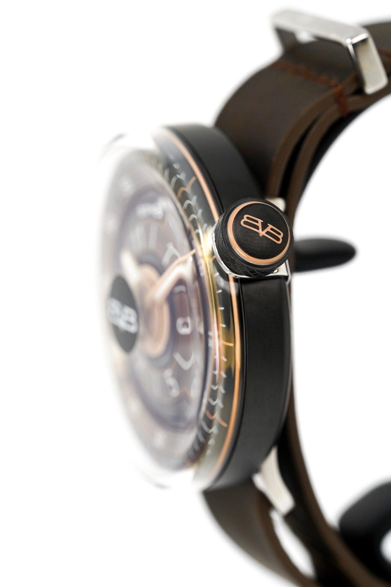 Bomberg Men's Watch BB-01 Black PVD Brown CT43H3PBA.04-1.9 - WatchPilot